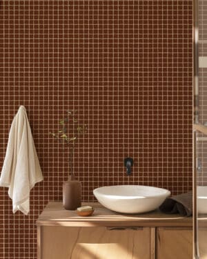 Showplace Drive_Grid Rust and Cream_Bathroom Rendering