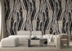 Genesis repeating tile charcoal and cream removable wallpaper by Showplace Drive by Kim White