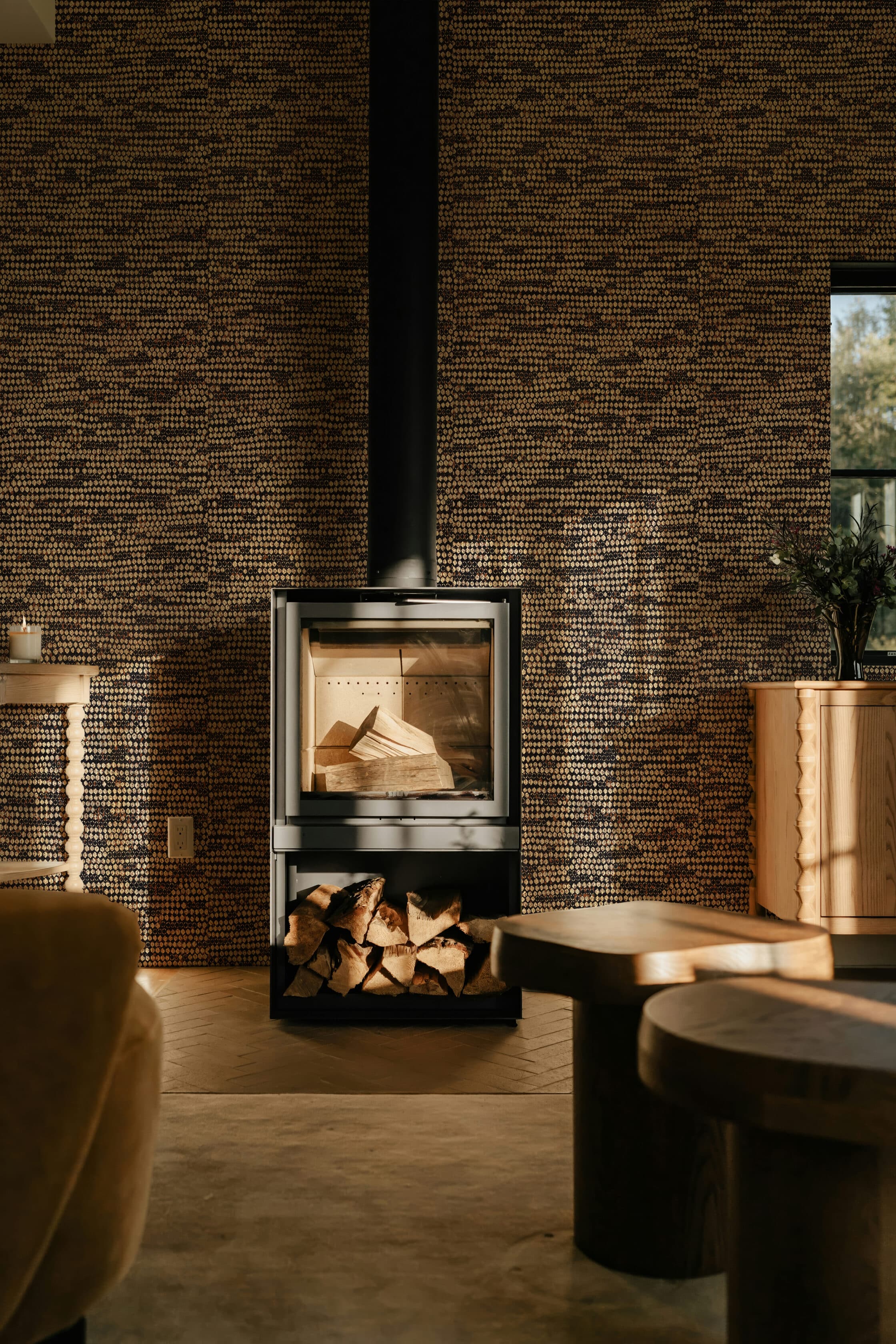 Modern luxury room interior styled with premium designer wallpaper from the Showplace Drive Homage collection.